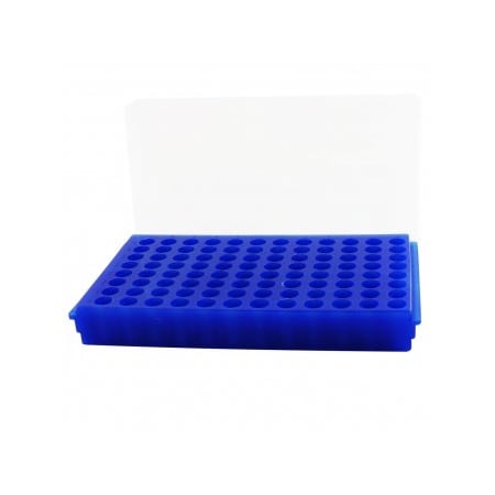 Scientific Specialties Flipper Micro-Tube Racks, 96 Capacity, Blue, 5/PK 145914